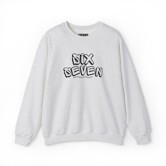 Crewneck Sweatshirt embroidered 'Six Seven' Athletic Vintage Style