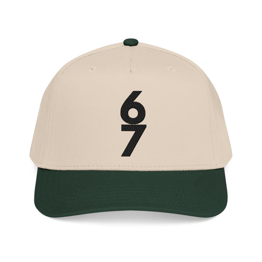 Embroidered '67' Mid Profile Baseball Cap Vintage Number Dad Hat