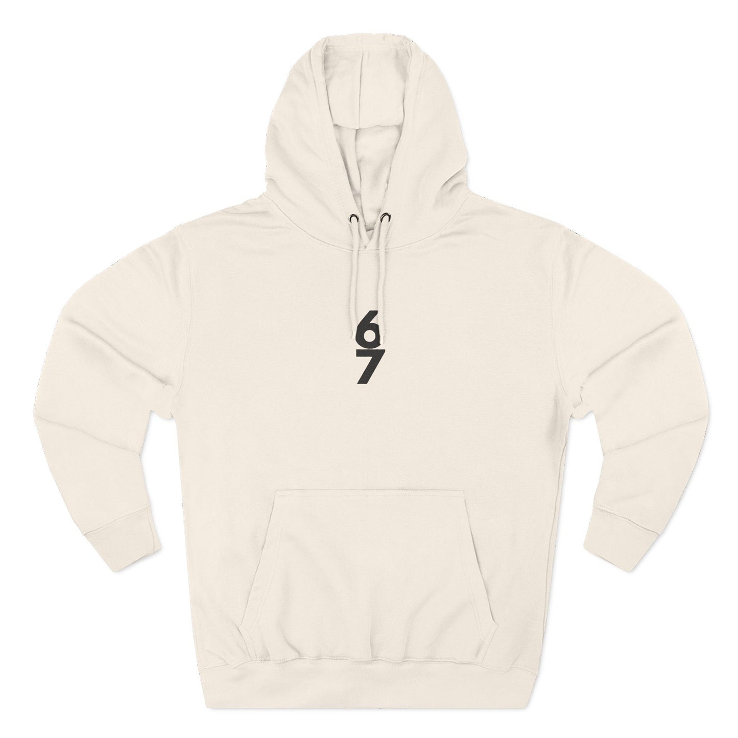 Minimal '67' Hoodie Classic Number Graphic Fleece Pullover IYKYK