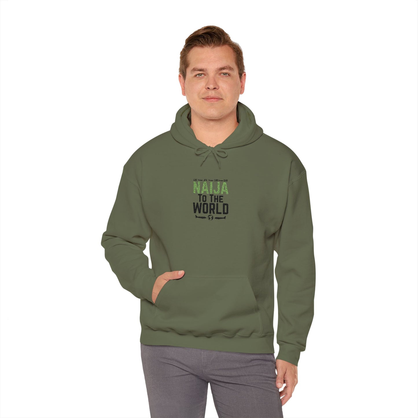 Naija To The World Hoodie Nigerian Pride Graphic Pullover