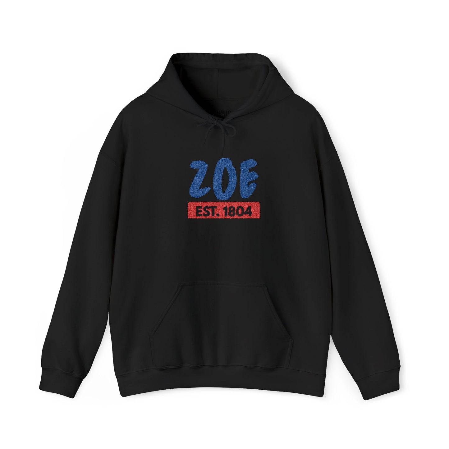 Zoe EST. 1804 Hoodie Vintage Patriotic Name Pullover / Embroidered Haitian pride
