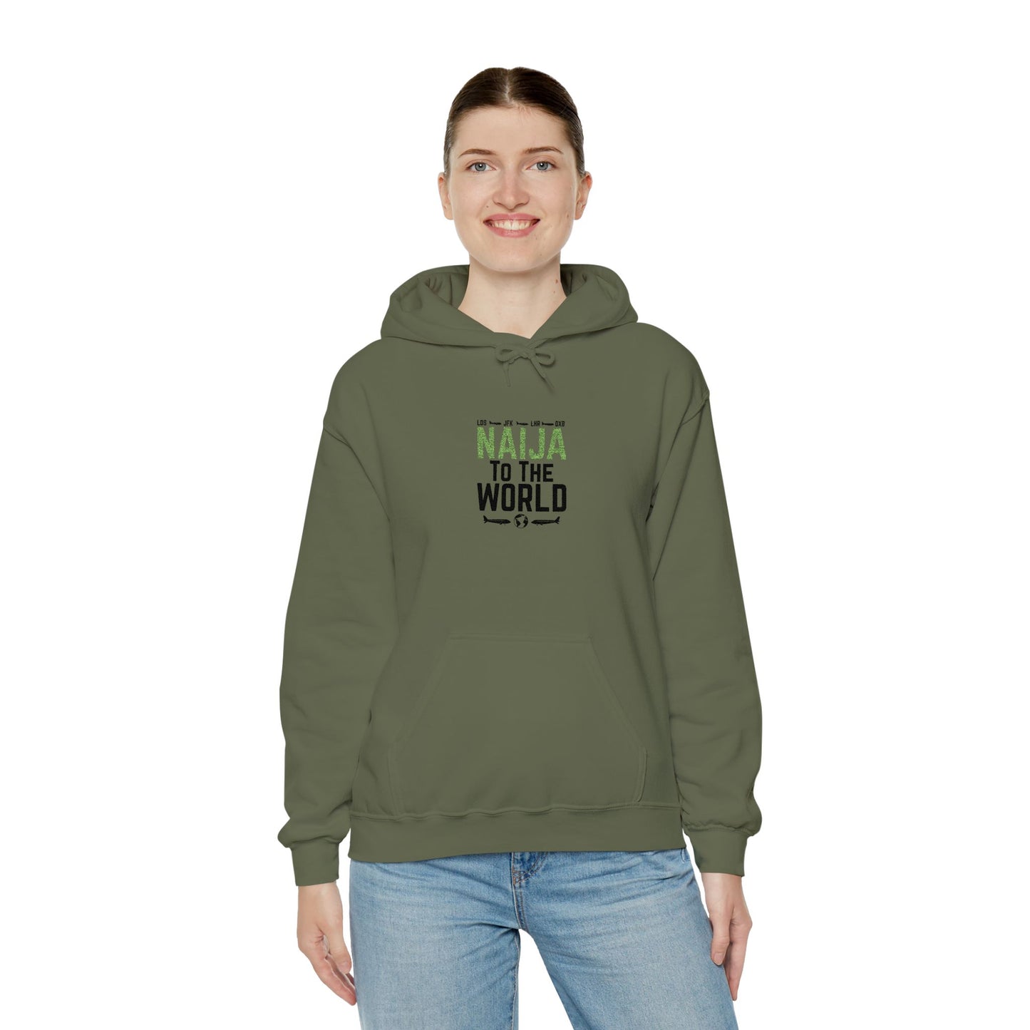 Naija To The World Hoodie Nigerian Pride Graphic Pullover