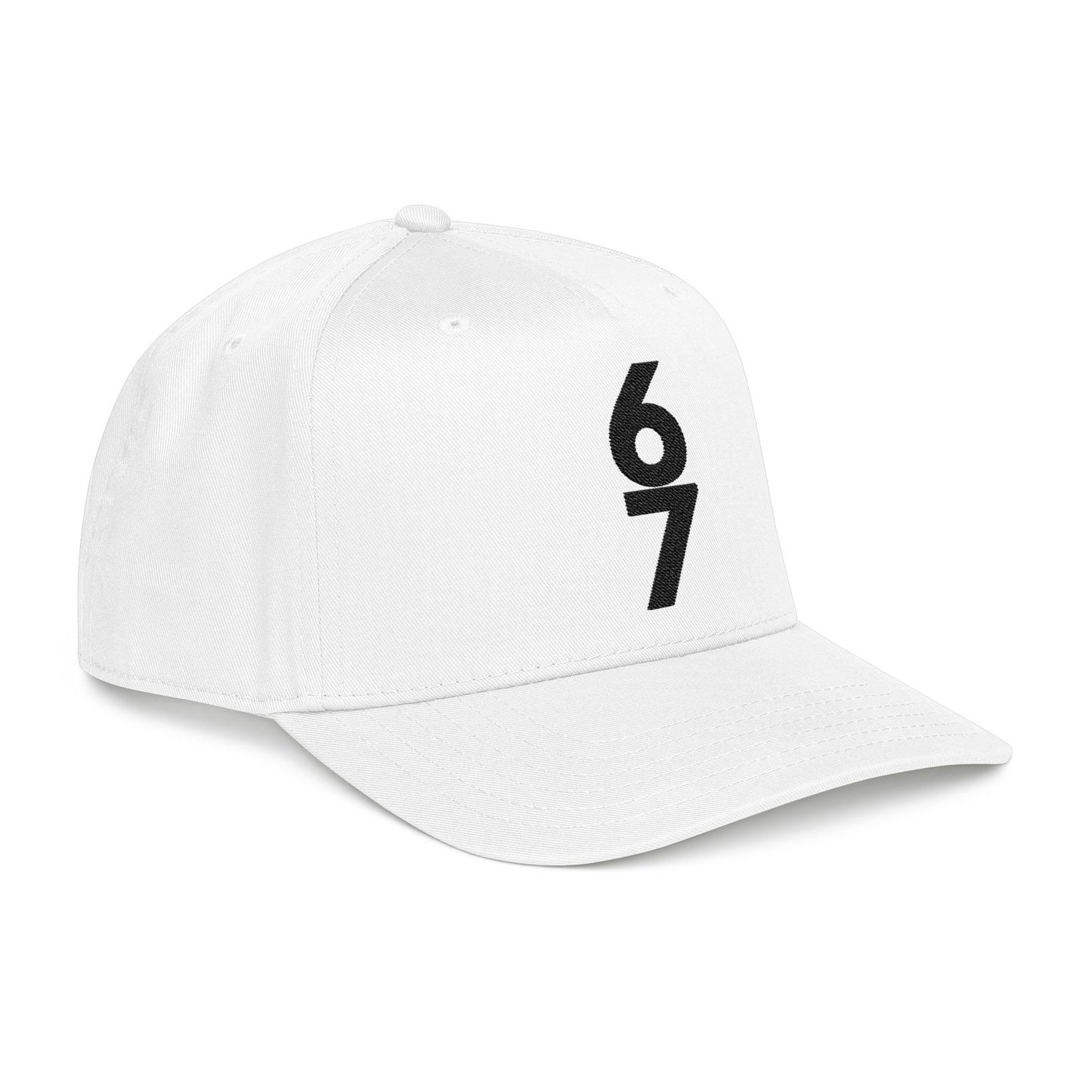Embroidered '67' Mid Profile Baseball Cap Vintage Number Dad Hat