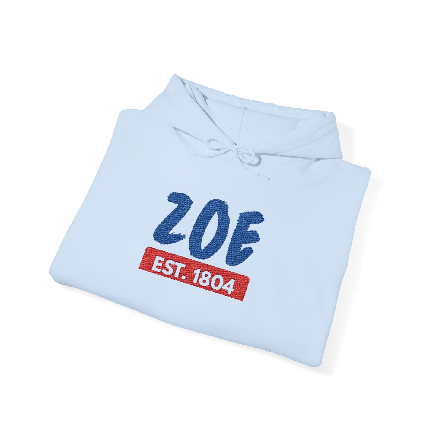 Zoe EST. 1804 Hoodie Vintage Patriotic Name Pullover / Embroidered Haitian pride