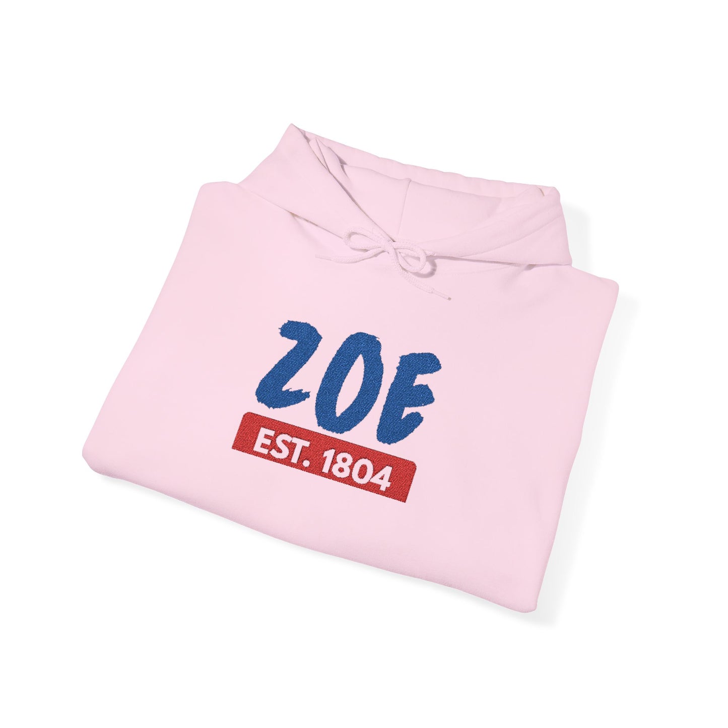 Zoe EST. 1804 Hoodie Vintage Patriotic Name Pullover / Embroidered Haitian pride