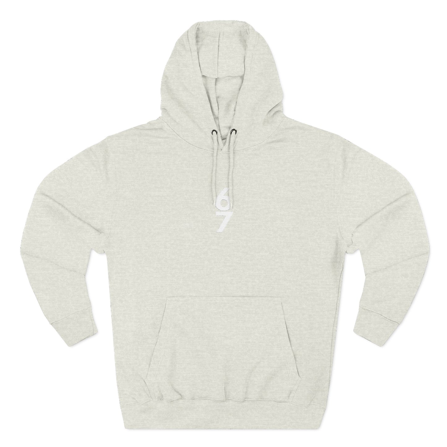 Minimal '67' Embroidered Hoodie Unisex Fleece Pullover