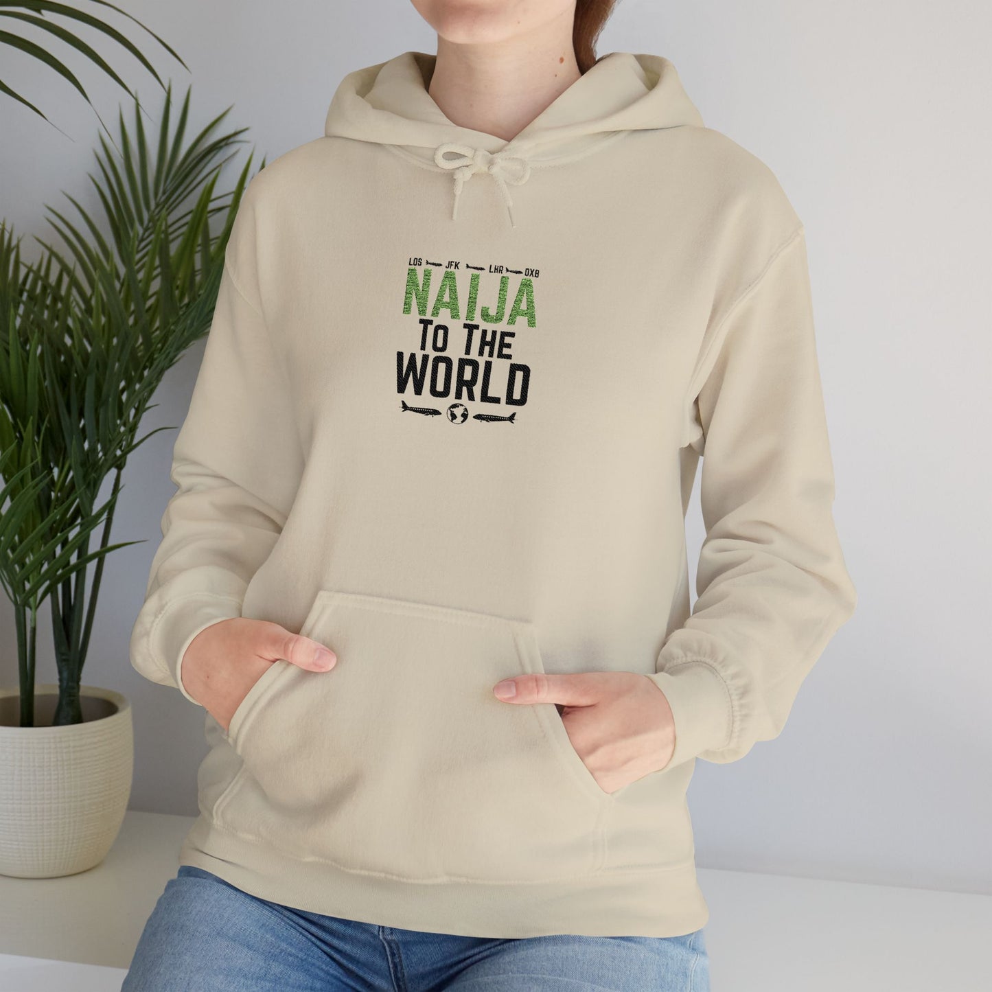 Naija To The World Hoodie Nigerian Pride Graphic Pullover