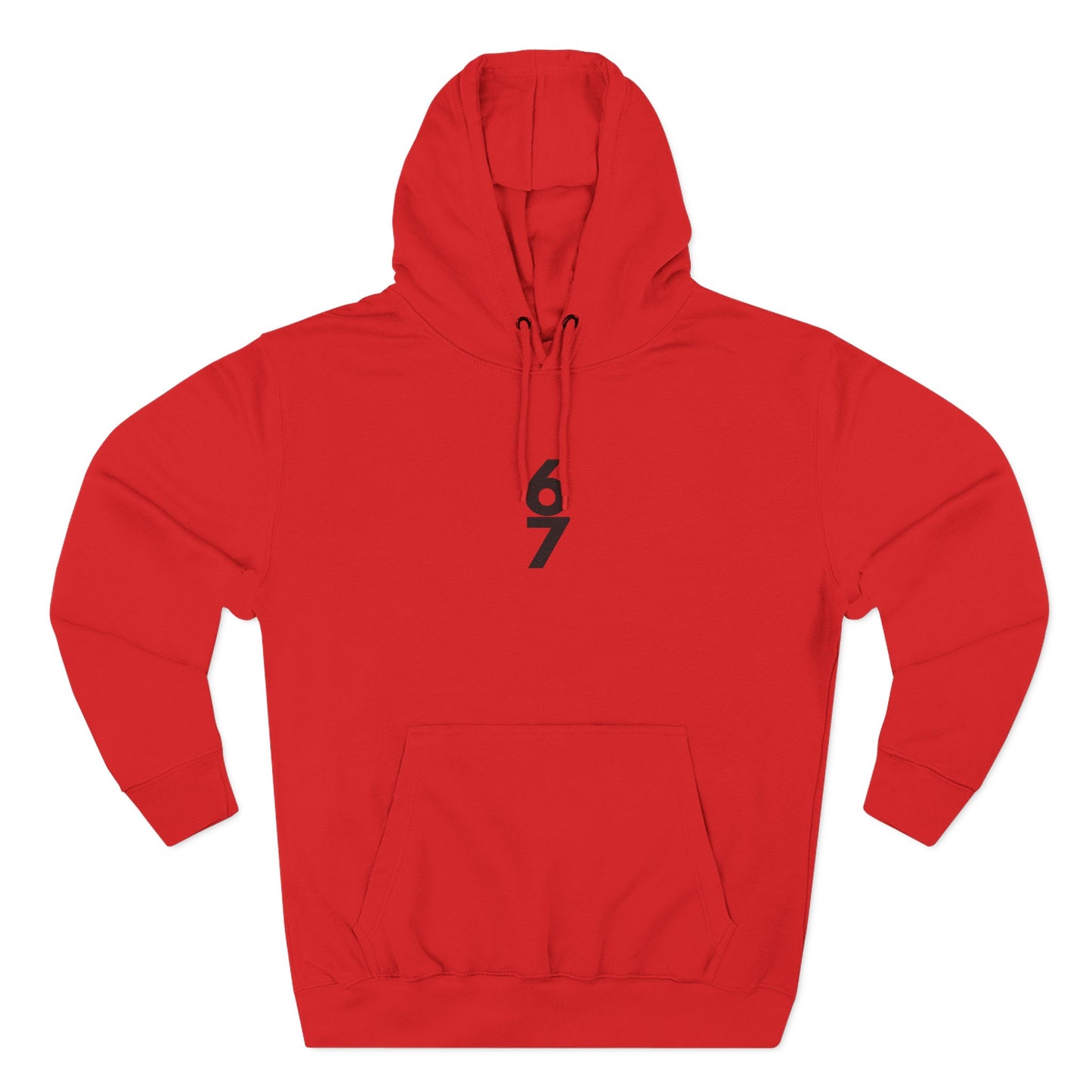 Minimal '67' Hoodie Classic Number Graphic Fleece Pullover IYKYK