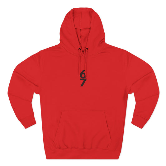 Minimal '67' Hoodie Classic Number Graphic Fleece Pullover IYKYK