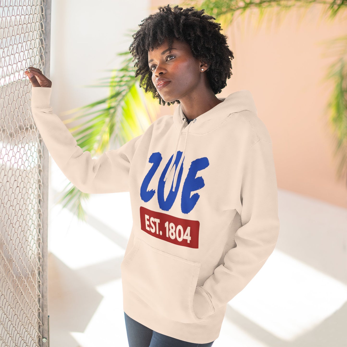 ZOE Est. 1804 Hoodie Afro-Caribbean / Haitian Art Pullover