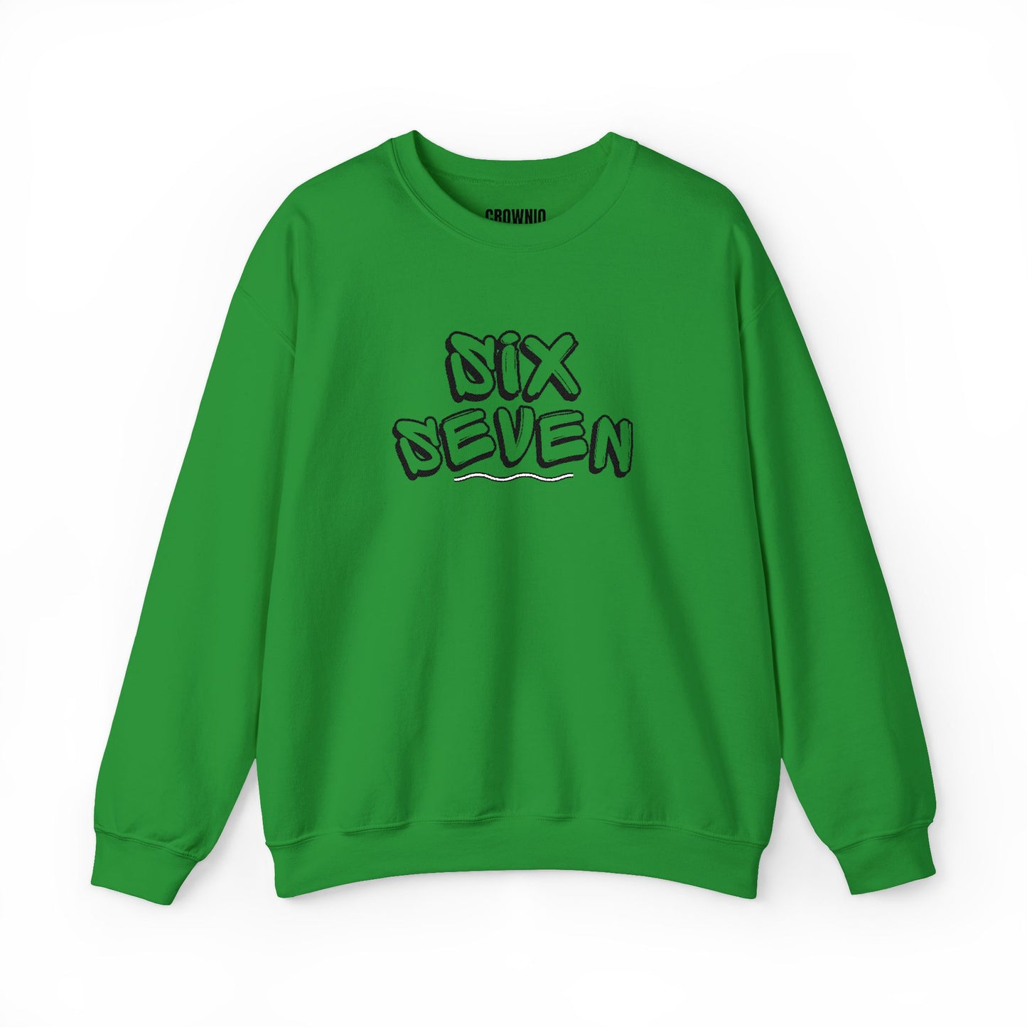 Crewneck Sweatshirt embroidered 'Six Seven' Athletic Vintage Style