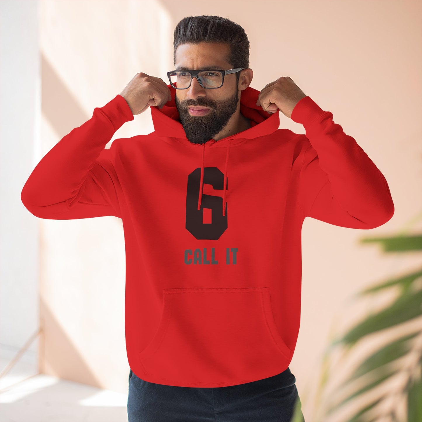 Hoodie "Call It 6 / Response 7" Athletic Number Graphic Hoodie