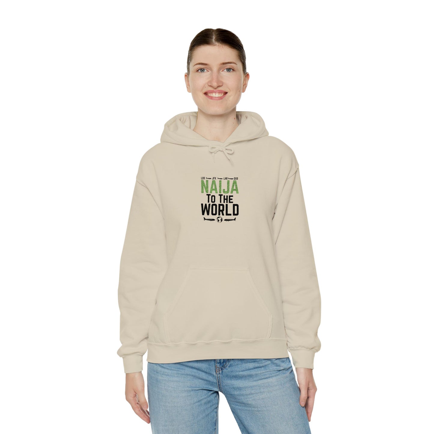 Naija To The World Hoodie Nigerian Pride Graphic Pullover
