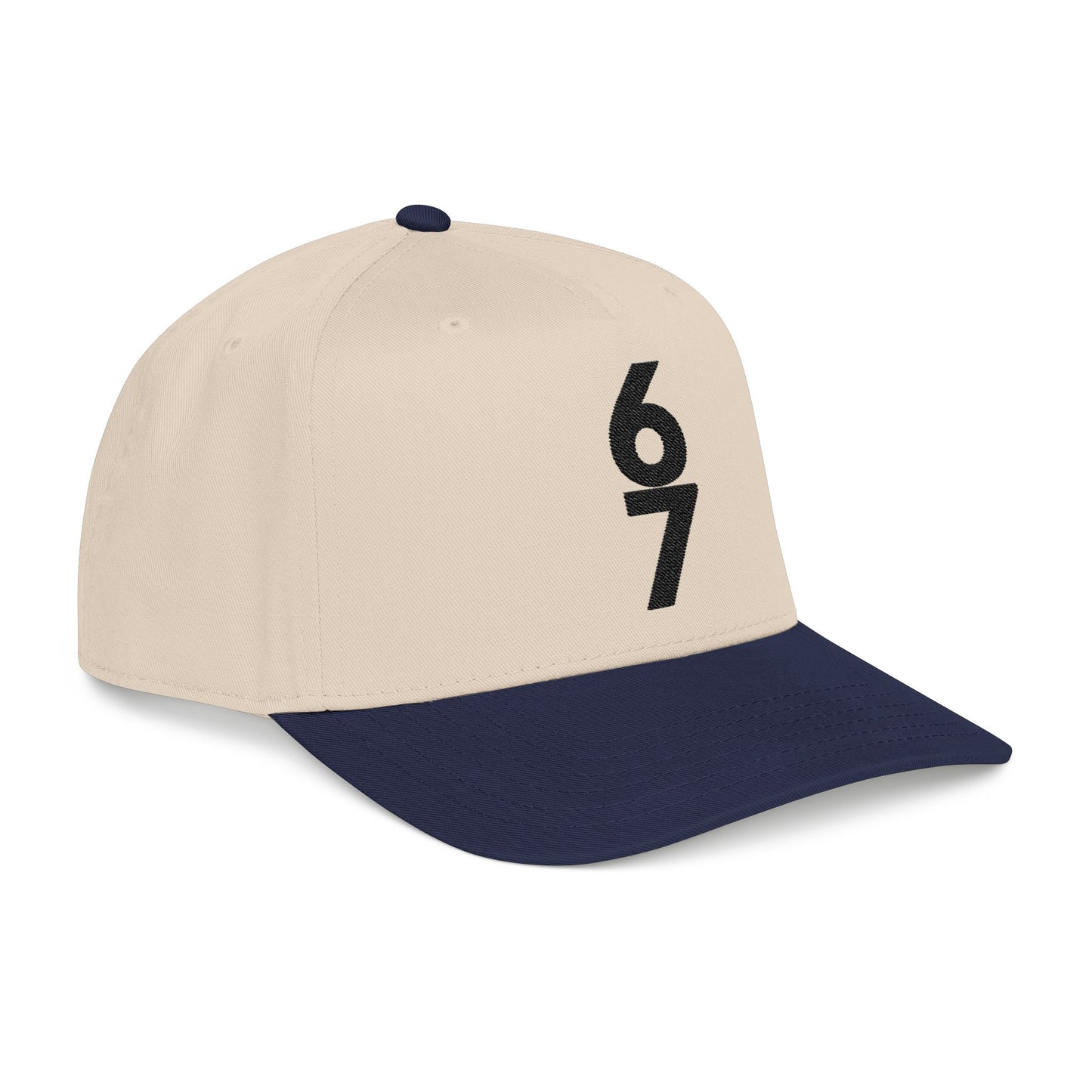 Embroidered '67' Mid Profile Baseball Cap Vintage Number Dad Hat