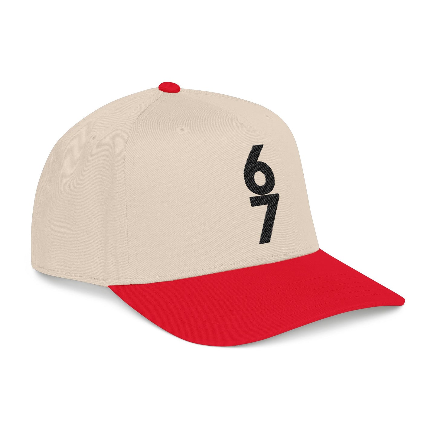 Embroidered '67' Mid Profile Baseball Cap Vintage Number Dad Hat