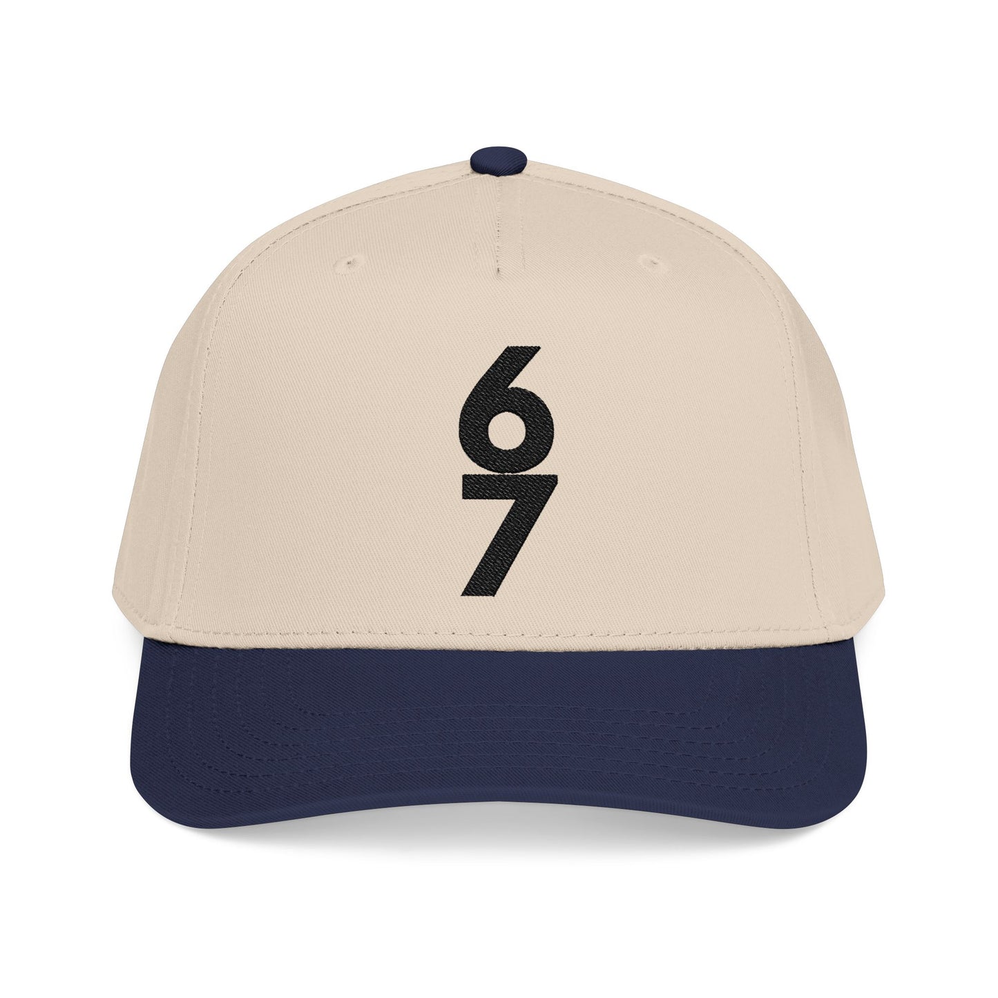 Embroidered '67' Mid Profile Baseball Cap Vintage Number Dad Hat