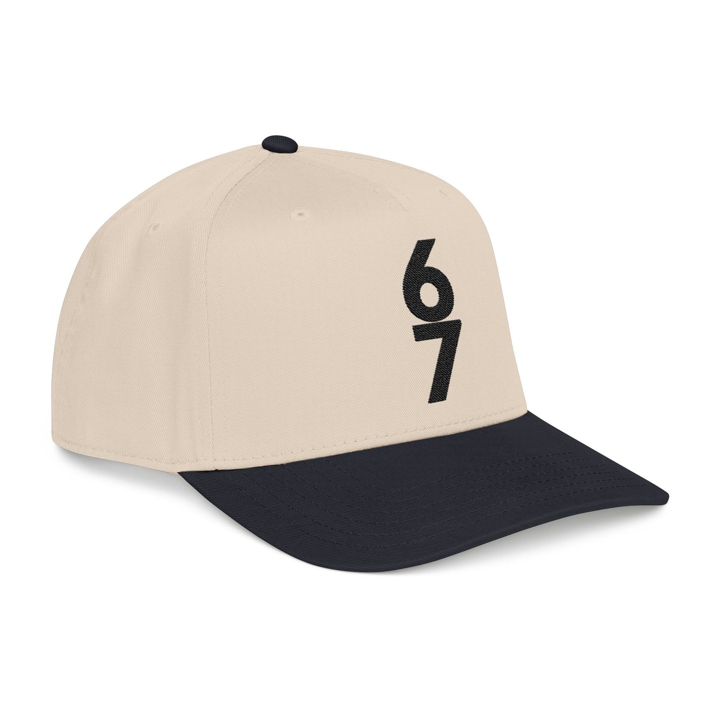 Embroidered '67' Mid Profile Baseball Cap Vintage Number Dad Hat
