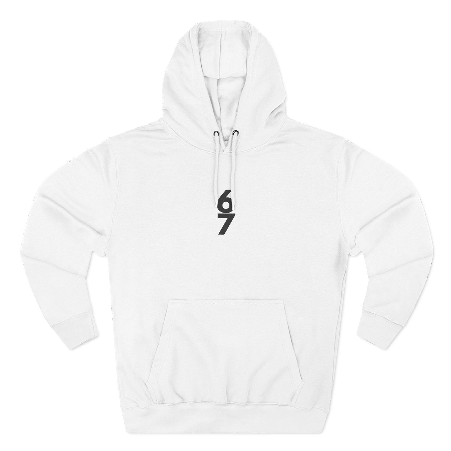 Minimal '67' Hoodie Classic Number Graphic Fleece Pullover IYKYK