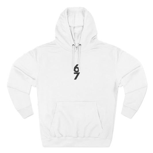 Minimal '67' Hoodie Classic Number Graphic Fleece Pullover IYKYK