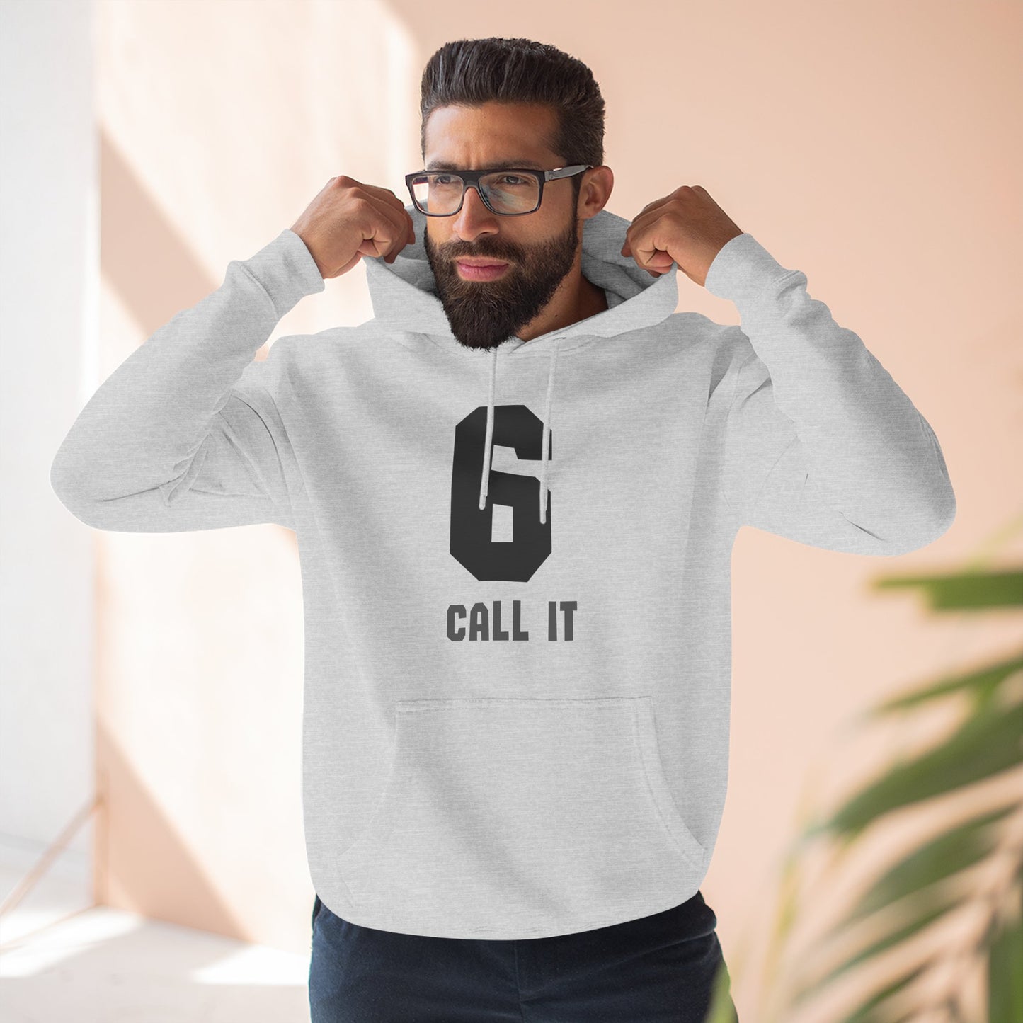 Hoodie "Call It 6 / Response 7" Athletic Number Graphic Hoodie