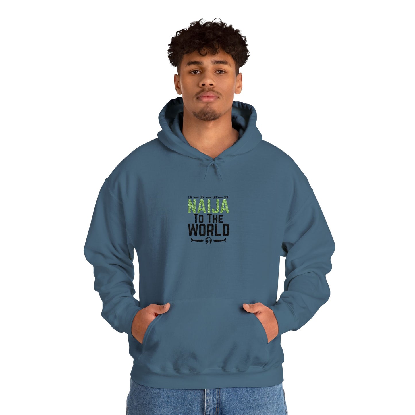 Naija To The World Hoodie Nigerian Pride Graphic Pullover
