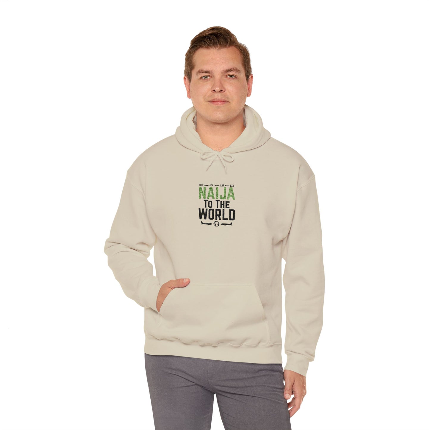 Naija To The World Hoodie Nigerian Pride Graphic Pullover