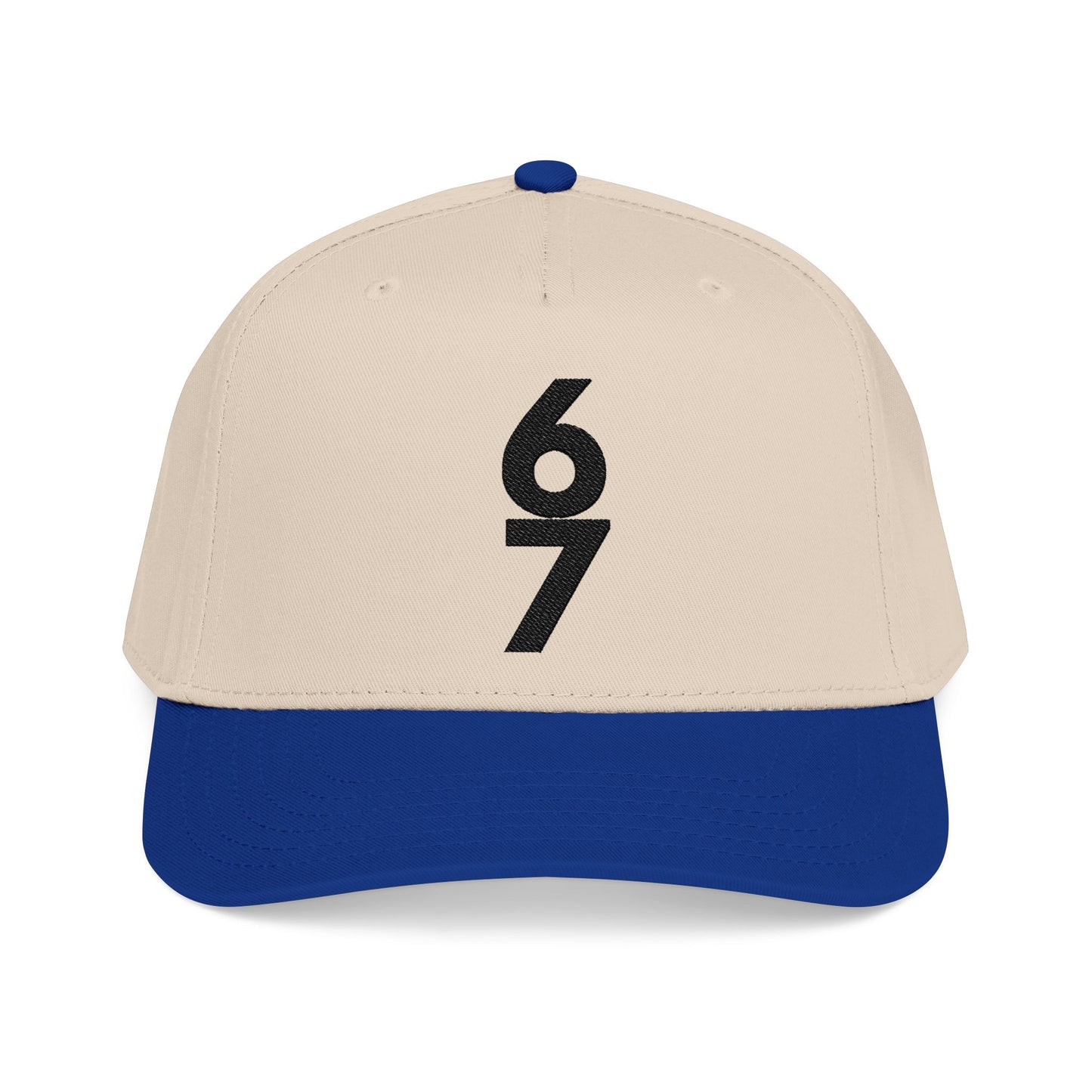 Embroidered '67' Mid Profile Baseball Cap Vintage Number Dad Hat