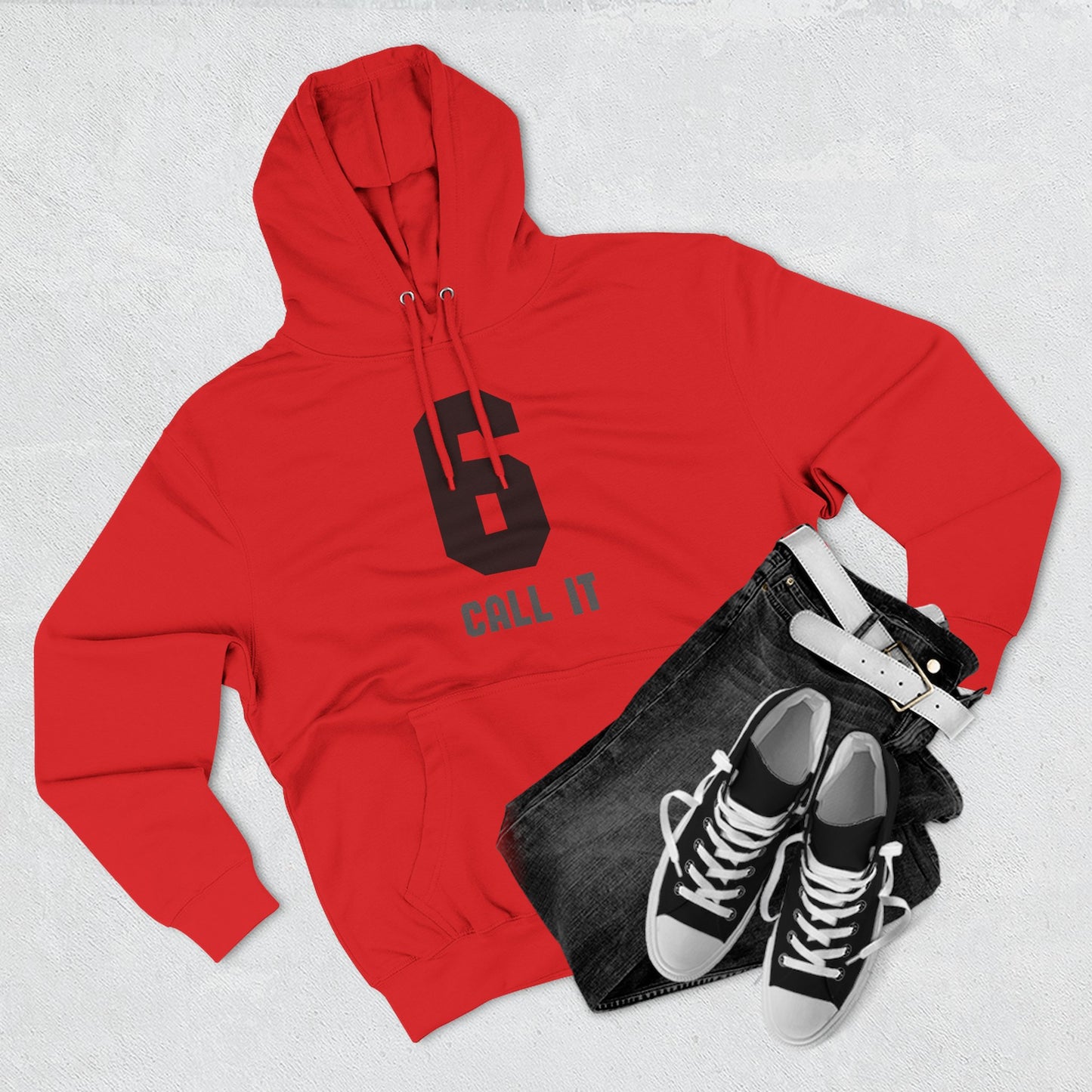 Hoodie "Call It 6 / Response 7" Athletic Number Graphic Hoodie