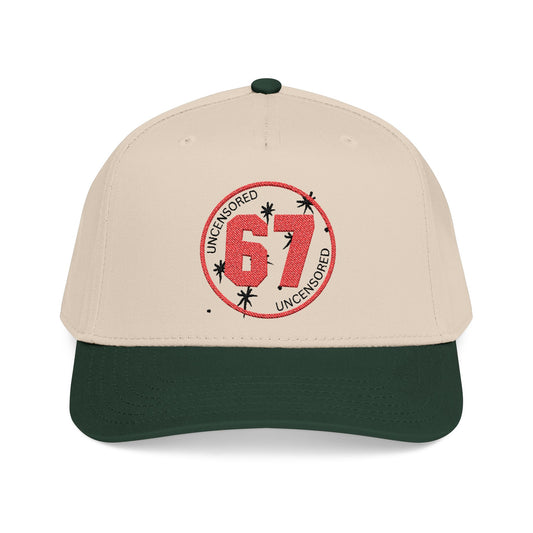 67 Patch Baseball Cap Distressed Retro Uncensored Logo Hat