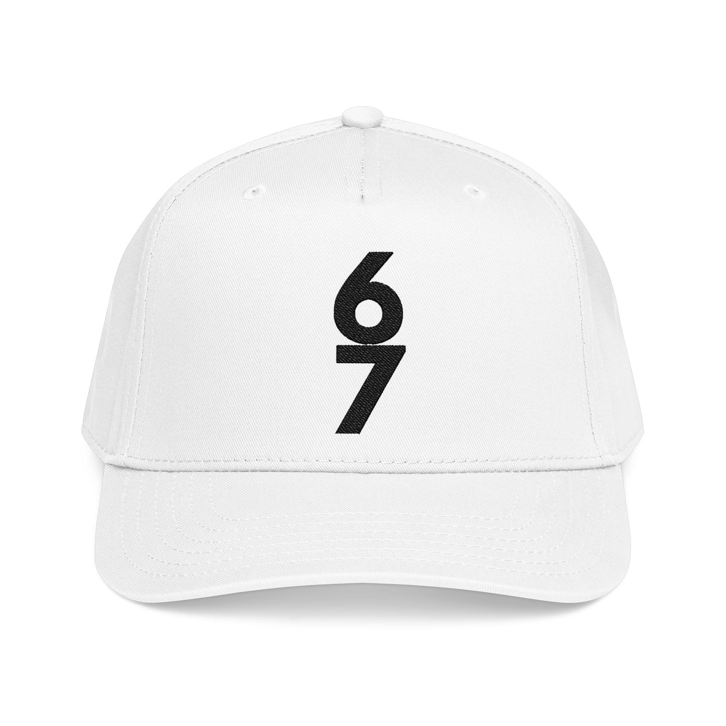 Embroidered '67' Mid Profile Baseball Cap Vintage Number Dad Hat