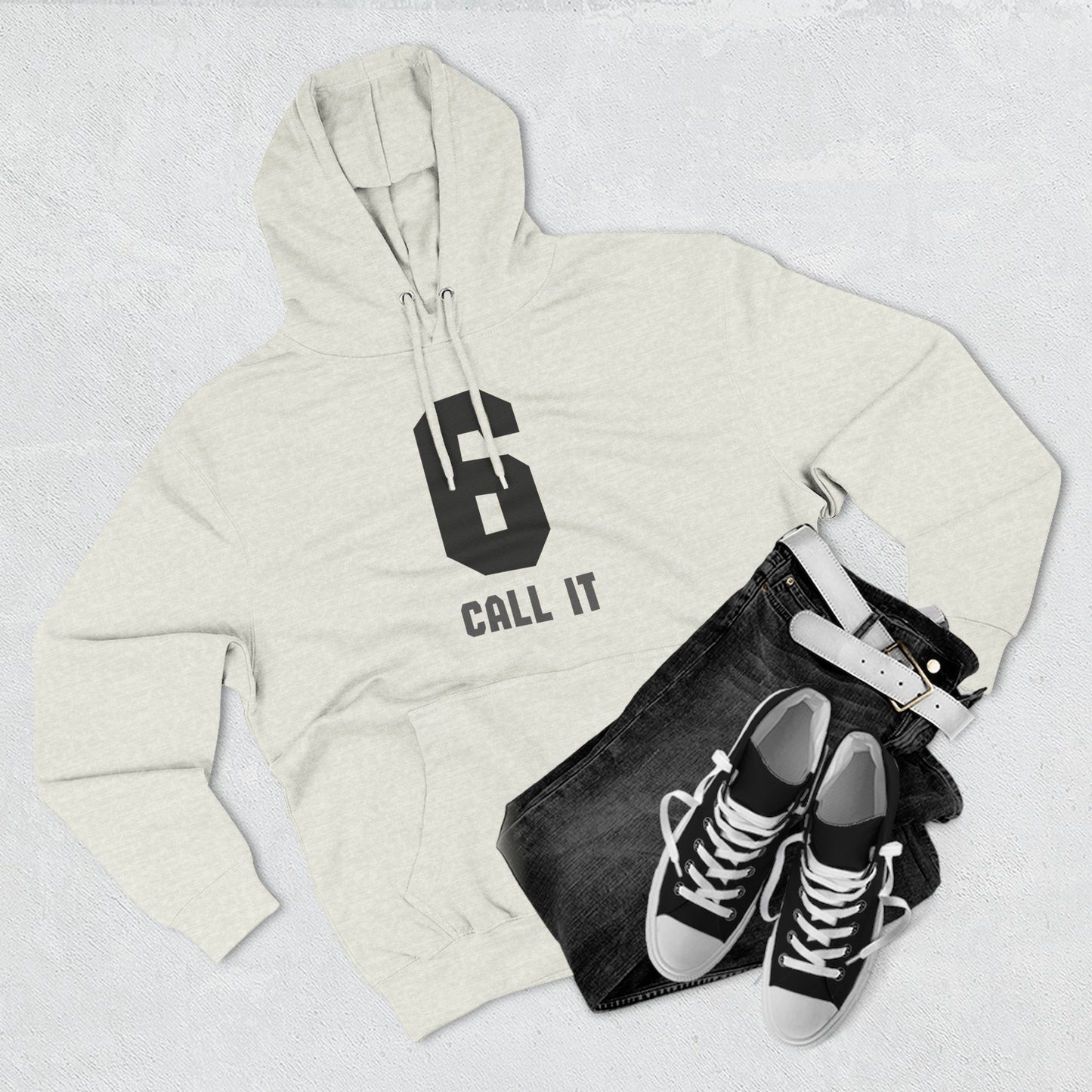 Hoodie "Call It 6 / Response 7" Athletic Number Graphic Hoodie