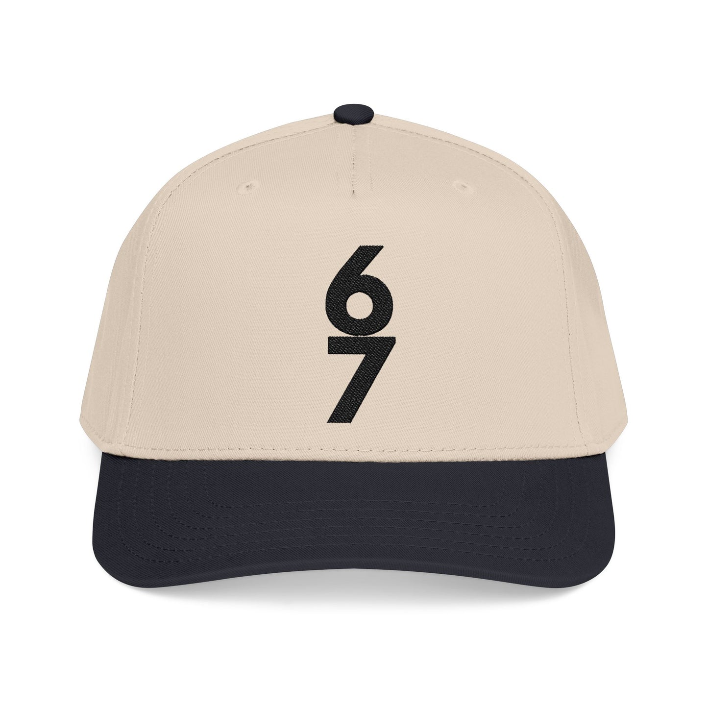 Embroidered '67' Mid Profile Baseball Cap Vintage Number Dad Hat