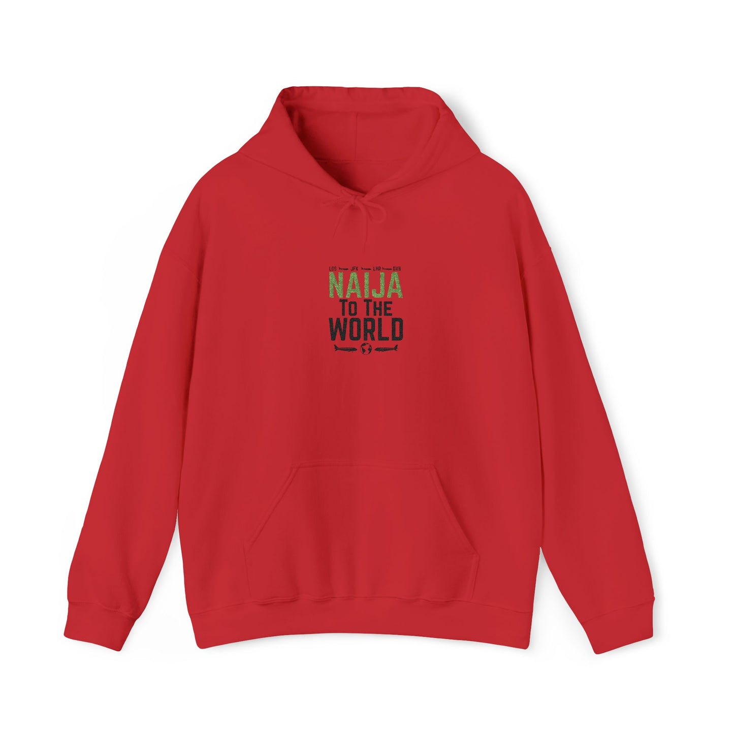 Naija To The World Hoodie Nigerian Pride Graphic Pullover
