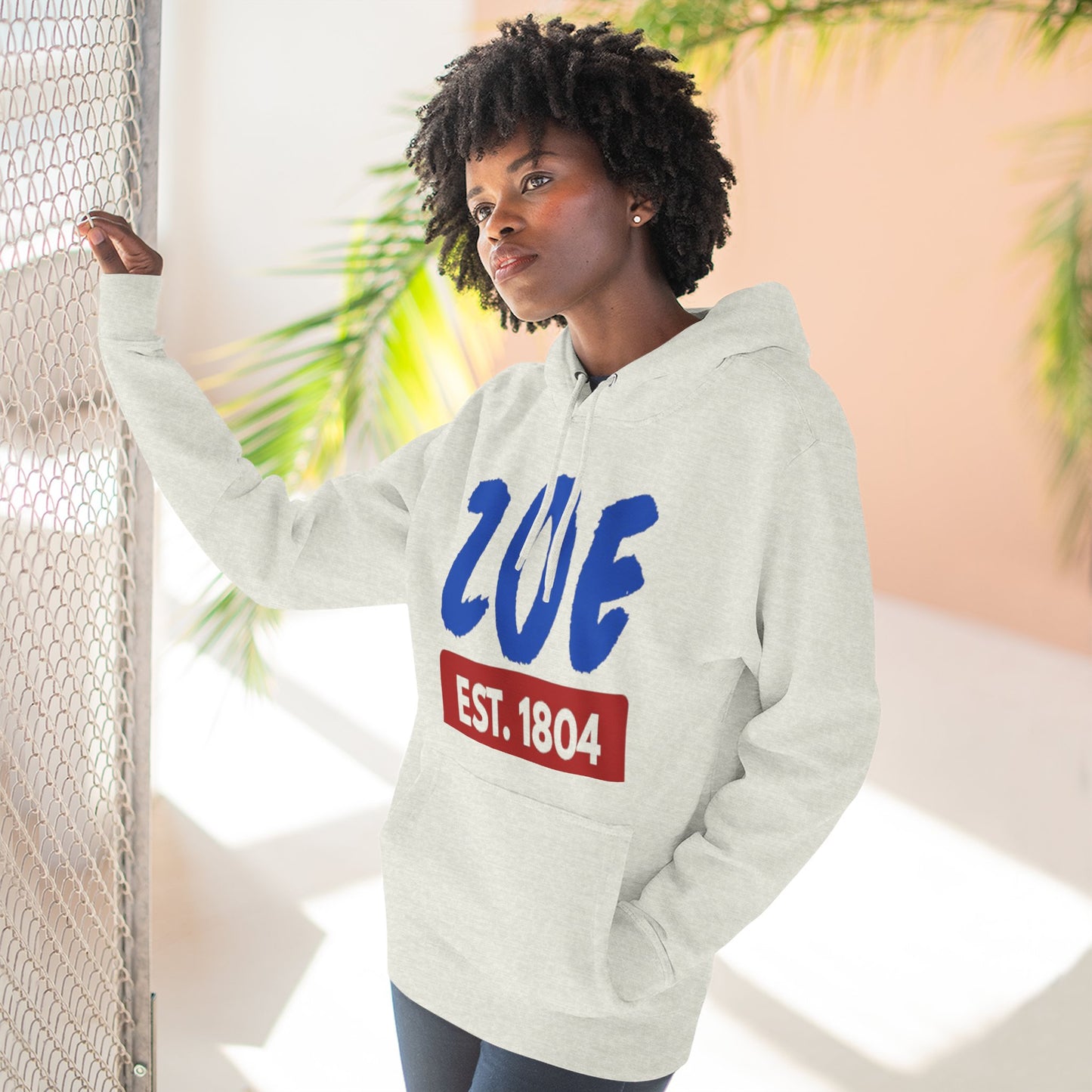 ZOE Est. 1804 Hoodie Afro-Caribbean / Haitian Art Pullover