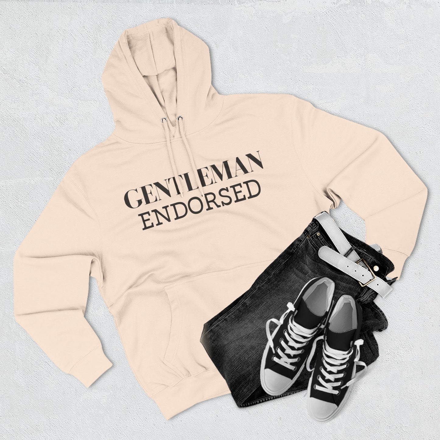 Gentleman Endorsed Hoodie / Men's Fleece Pullover