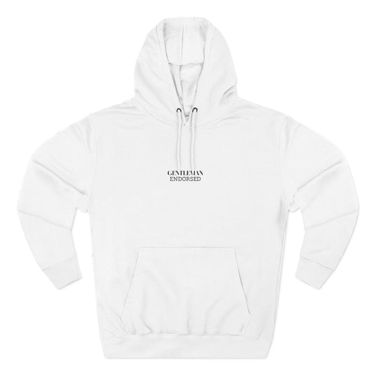 Gentleman Endorsed Hoodie/ Minimalist Embroidered Graphic Pullover for stylish Men