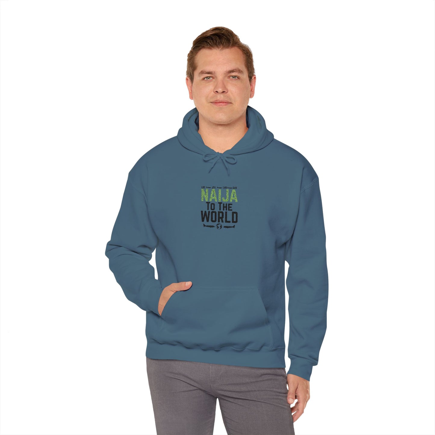 Naija To The World Hoodie Nigerian Pride Graphic Pullover