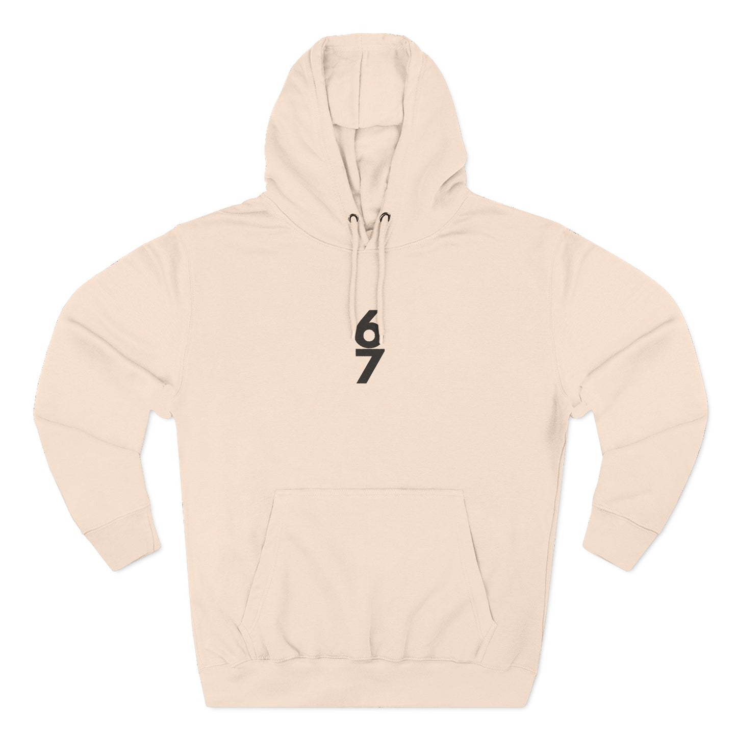 Minimal '67' Hoodie Classic Number Graphic Fleece Pullover IYKYK