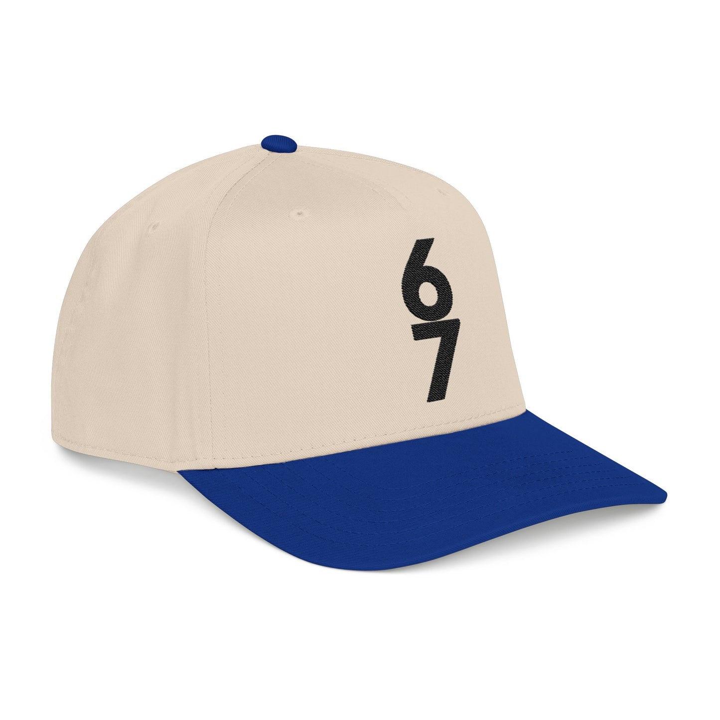 Embroidered '67' Mid Profile Baseball Cap Vintage Number Dad Hat