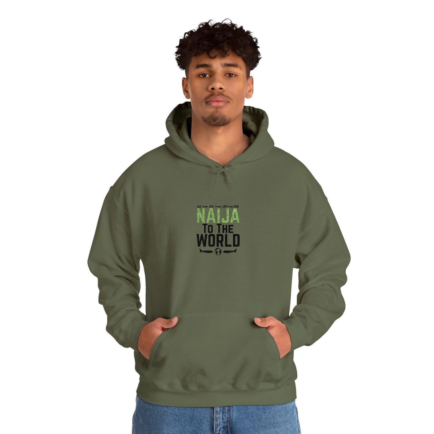Naija To The World Hoodie Nigerian Pride Graphic Pullover