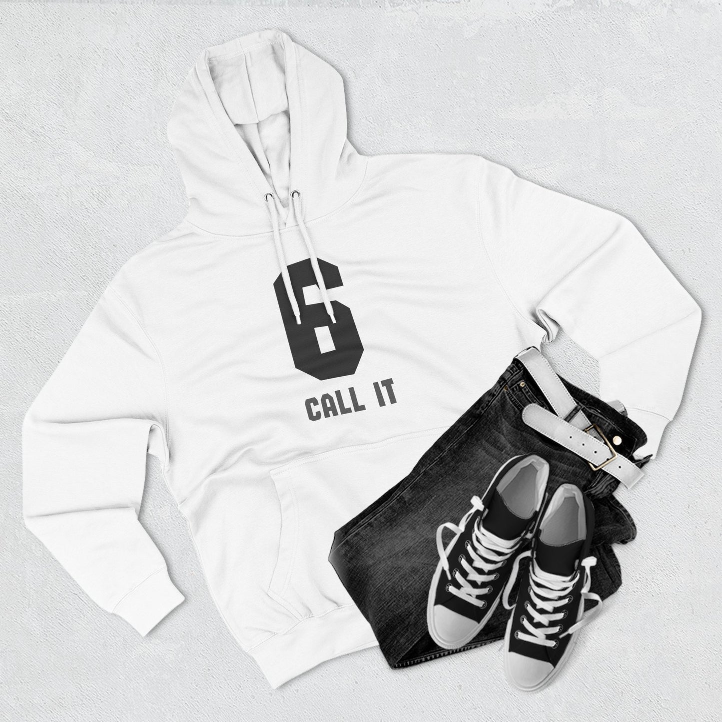 Hoodie "Call It 6 / Response 7" Athletic Number Graphic Hoodie
