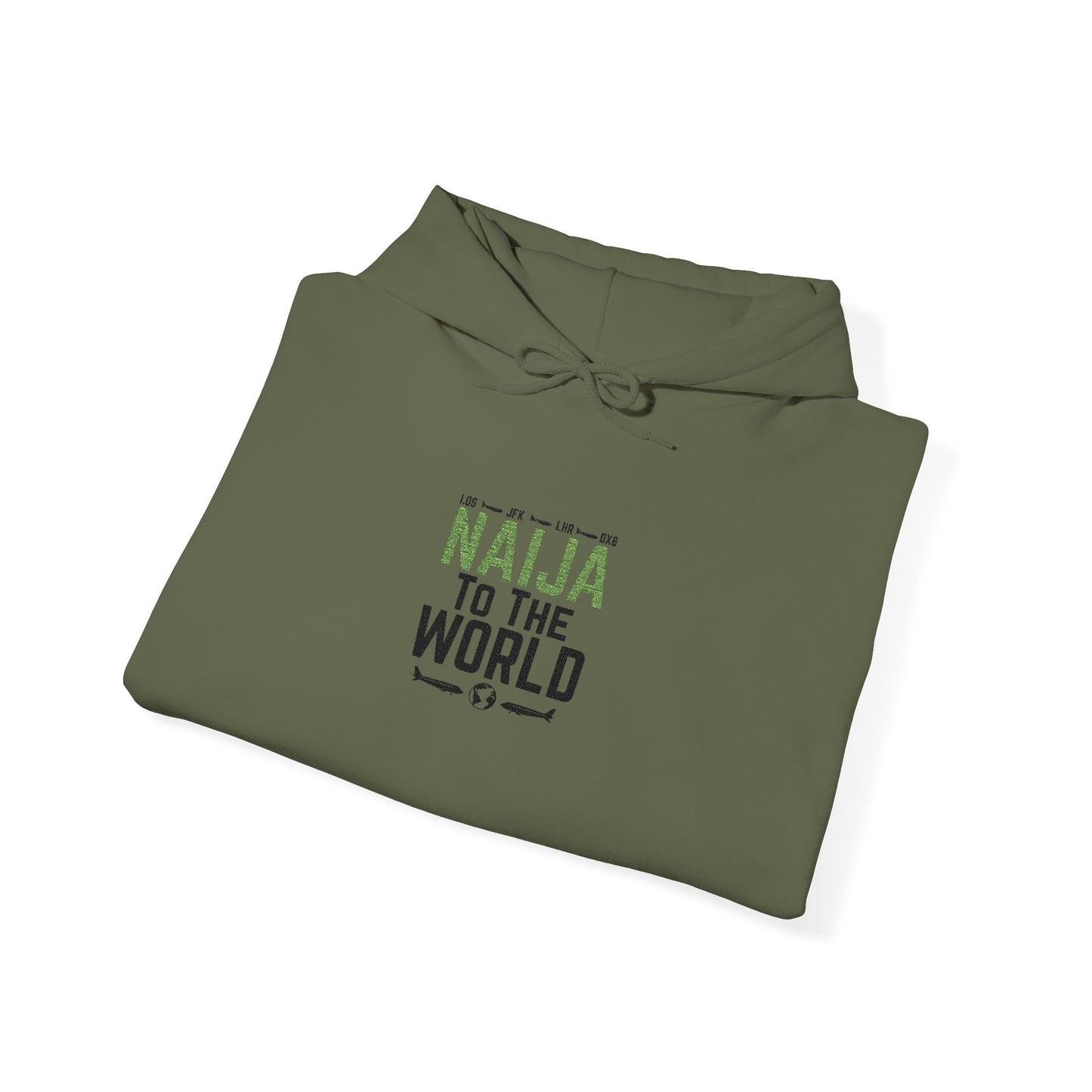 Naija To The World Hoodie Nigerian Pride Graphic Pullover