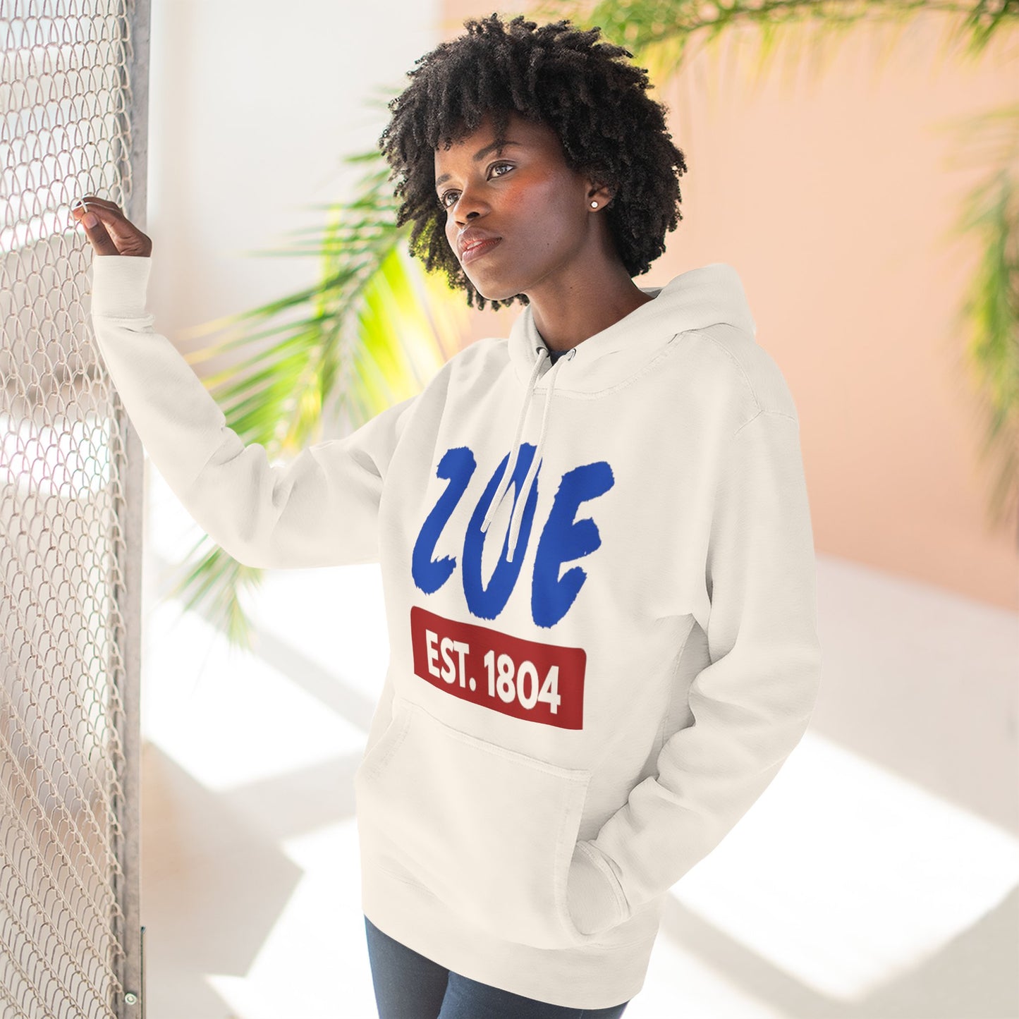 ZOE Est. 1804 Hoodie Afro-Caribbean / Haitian Art Pullover