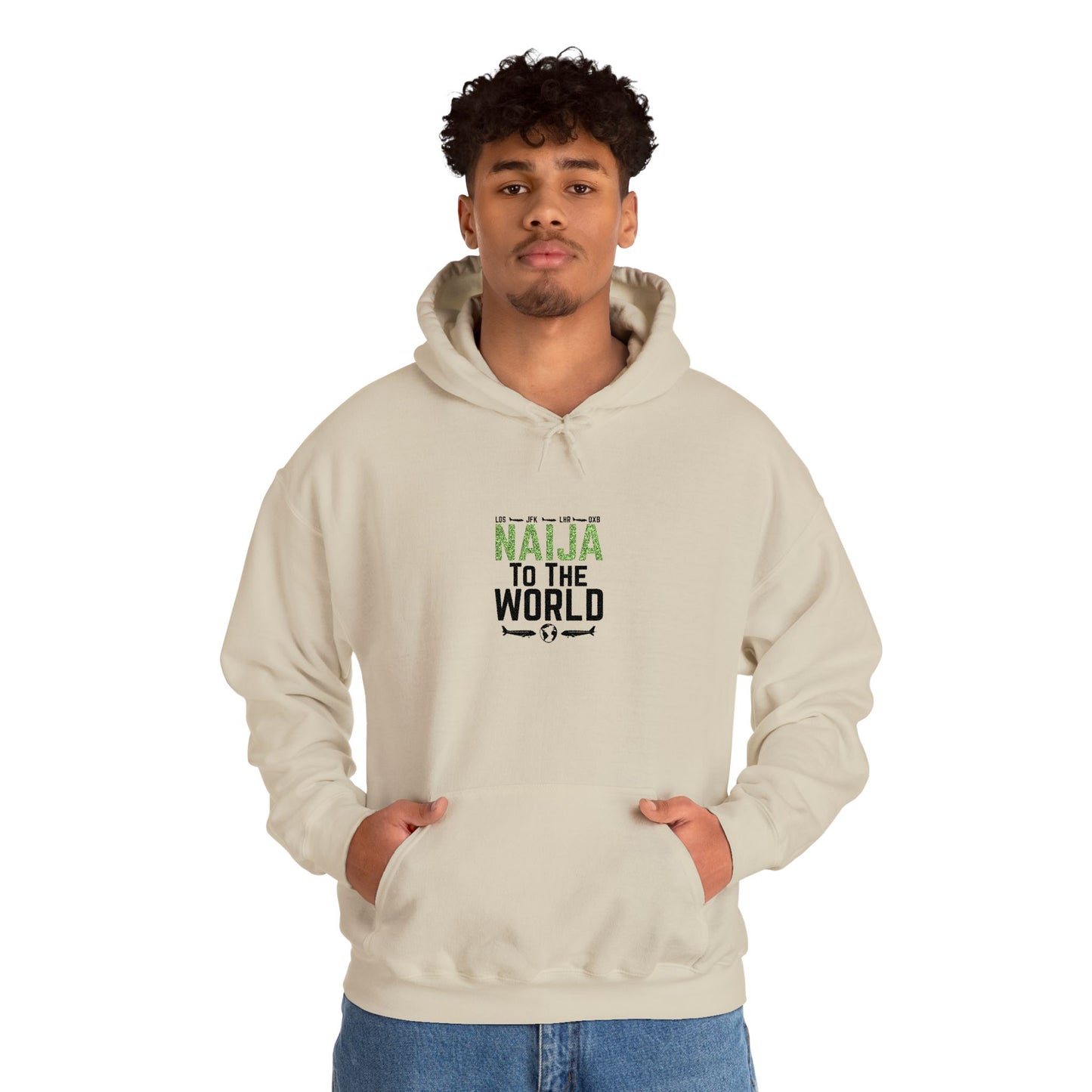 Naija To The World Hoodie Nigerian Pride Graphic Pullover