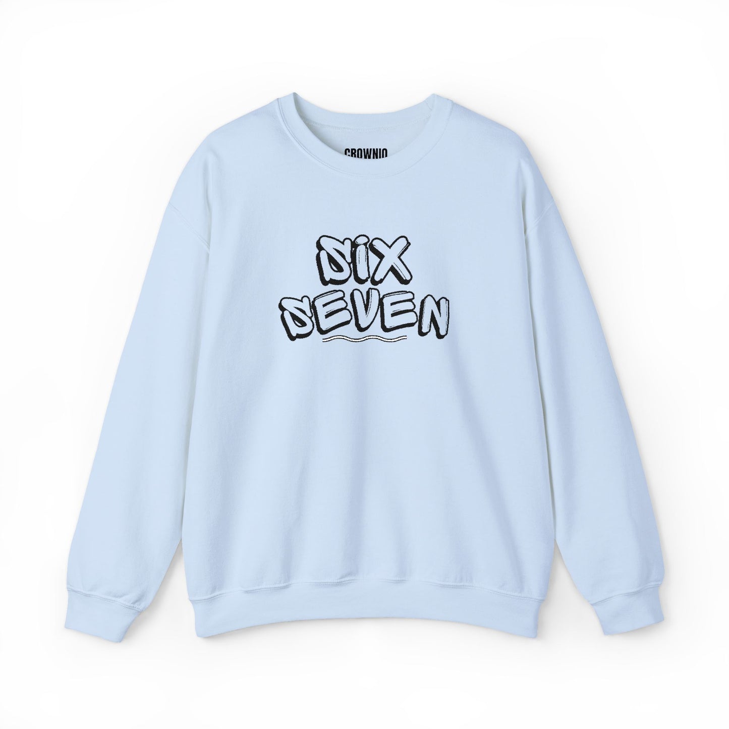 Crewneck Sweatshirt embroidered 'Six Seven' Athletic Vintage Style
