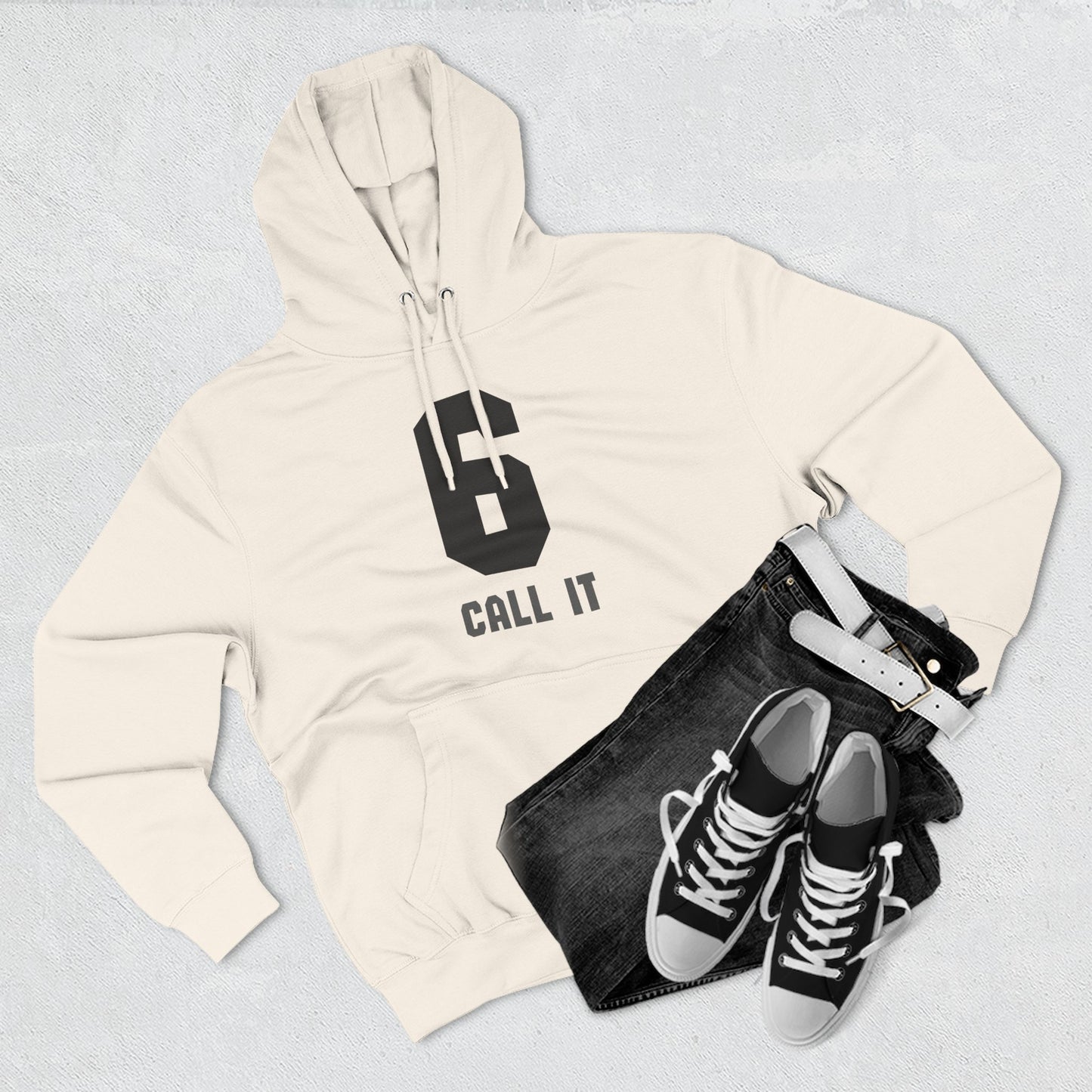 Hoodie "Call It 6 / Response 7" Athletic Number Graphic Hoodie